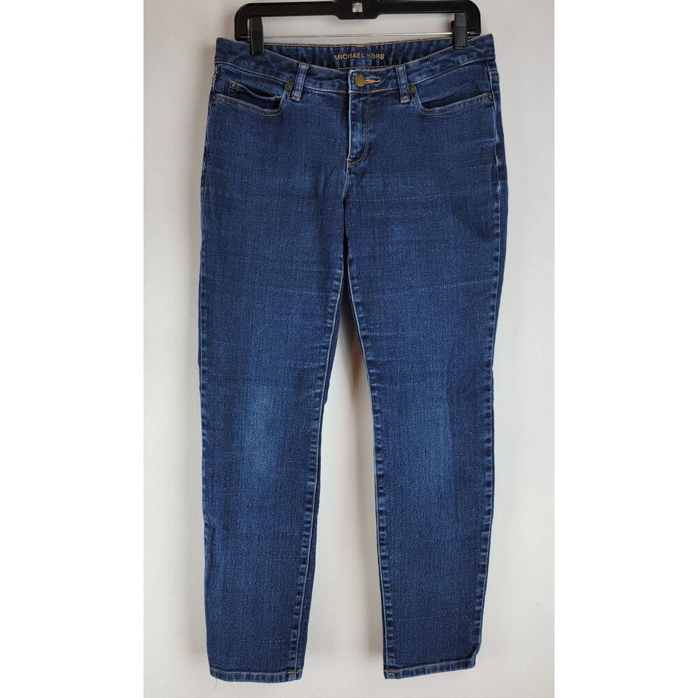 Michael Kors Womens Size 8 Blue Skinny Straight Leg Jeans